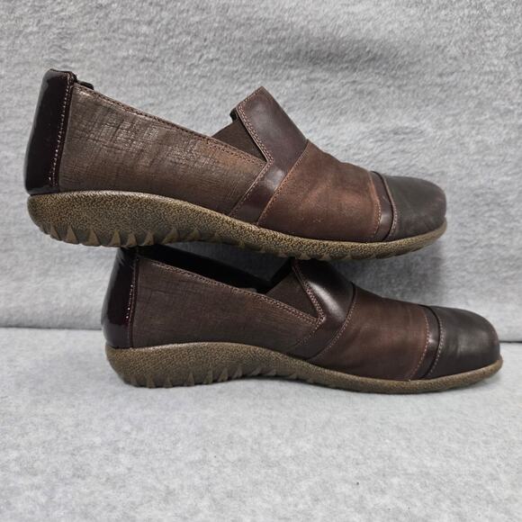 Naot Miro Paneled Brown Slip On Loafers Size 38 - Picture 6 of 8